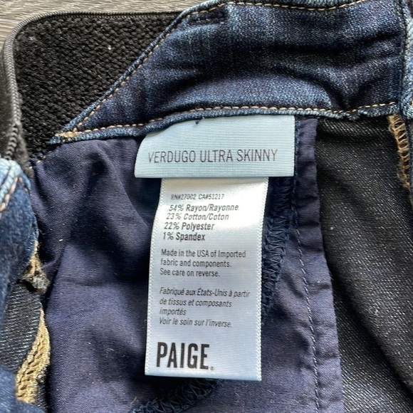 ⭐️HP⭐️Sz30 Paige Verdugo Ultra Skinny Maternity denim Nottingham wash EUC - Picture 13 of 14